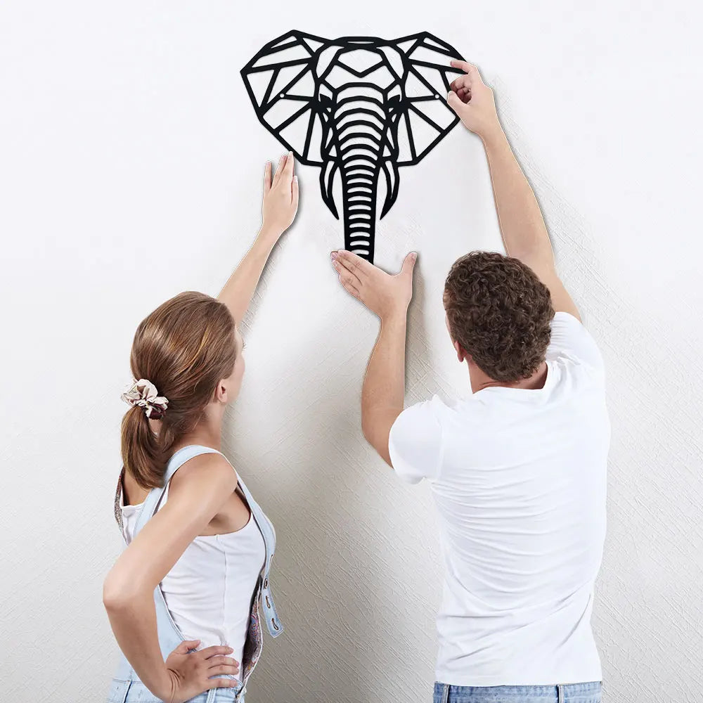Décoration murale extérieure éléphant métal