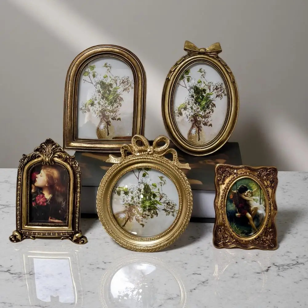 cadre photo vintage or floral décoration intérieure shabby chic posable mur bouquet fleursportrait