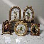 cadre photo vintage or floral décoration intérieure shabby chic posable mur bouquet fleursportrait