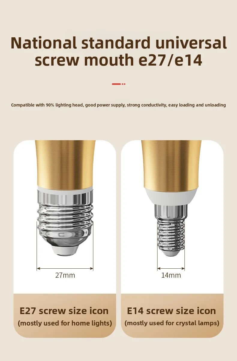 ampoule led e27 transparente dorée texture diamantée moderne 50000 heures 2700k 6500k 500 999