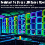 plancher danse led vert bleu multicolore effet lumière scène moderne pièces 25 pièces