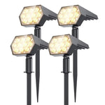 spots solaires led rechargeables ip67 moderne noirs hexagonaux autoinstallationextérieur 810h