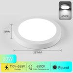 plafonnier led moderne blanc rond carré adaptateur 110240v ccc rohs ul