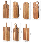 planche découper bois marron rustique poignée moderne dessert steak pain