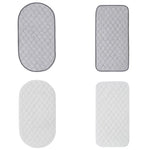 tapis bébé imperméable réutilisable doublure bambou gris quilté moderne portable mois