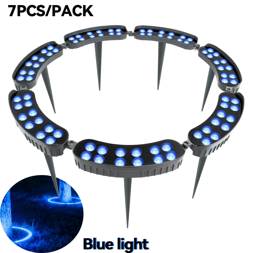 lumière jardin extérieure ip65 led rouge bleu chaude moderne spikes autonomes flux2492000