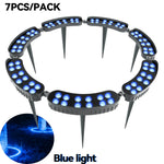 lumière jardin extérieure ip65 led rouge bleu chaude moderne spikes autonomes flux2492000