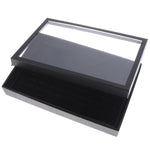 boîte bijoux noire moderne grille rangement opaques bagues