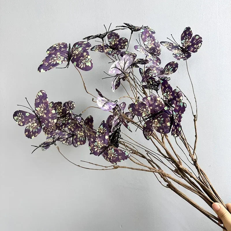 branche fleur artificielle papillons décoratifs mariage fête maison décoration intérieure moderne