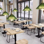 Suspension lumineuse vert rayées ampoule chaîne corde vintage rétro blanc doré