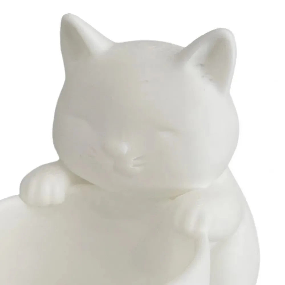 pots fleurs forme chat noir blanc gris succulentes drainage moderne
