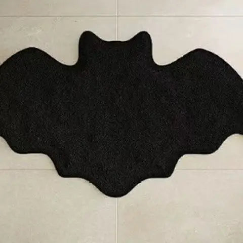tapis anti dérapant toile araignée noir moderne salle bain halloween intérieurversible