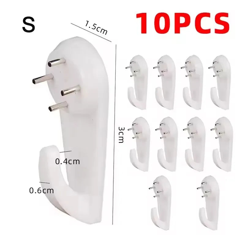 crochets muraux blancs modernes adhésifs utilisation multiple photo cadre suspente ongles décoration