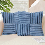 housses coussin polyester rayées blanc modernes adhésives occasionnelle décoration maison