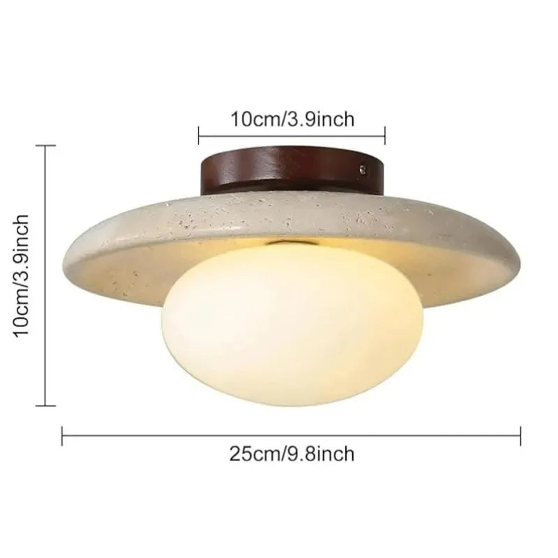 lampe moderne bois brun texture naturelle marbrée opaque fixations vis inclusées 20cm 25cm 30cm
