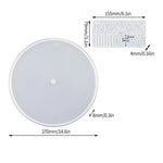 horloge murale silicone transparente chiffres romains motifs marbrés feuilles moderne