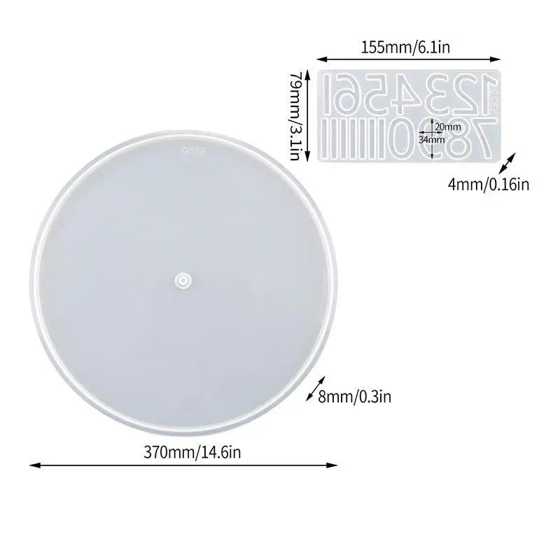 horloge murale silicone transparente chiffres romains motifs marbrés feuilles moderne