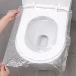 couvre siège toilette jetable blanc motifs voyage avion palmier pratique 100pcs