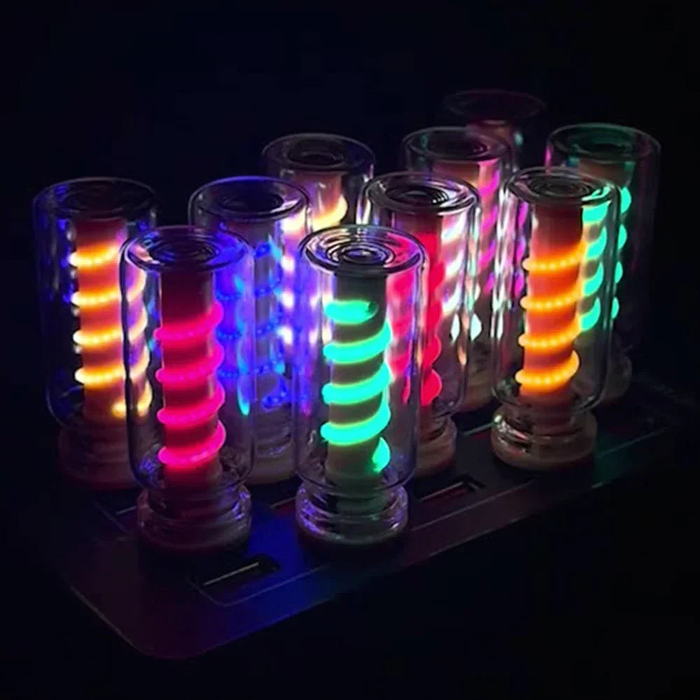 lampe led spirale transparent filaire flexible usb chambre lumière orangée atmosphérique