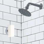 porte savon magnétique moderne argenté jaune clair salle bain rangement mur aimant support douche