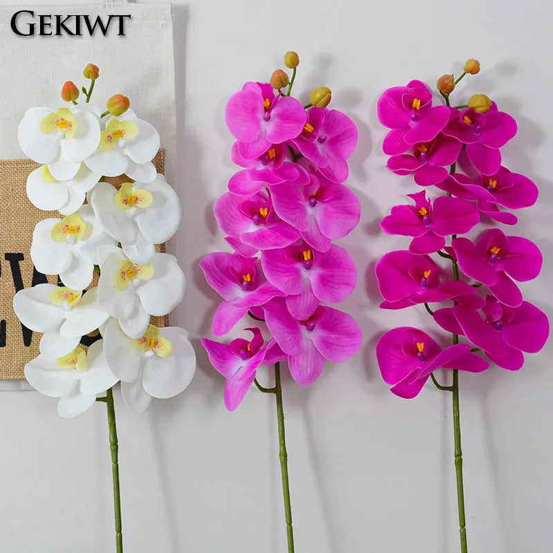 décoration intérieure orchidées artificielles blanc rose vert anniversaire mariage baby shower festive modernes