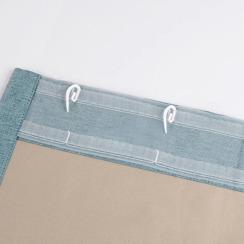 ruban tête rideau maille tissu blanc motif géométrique opaque élégant fixation