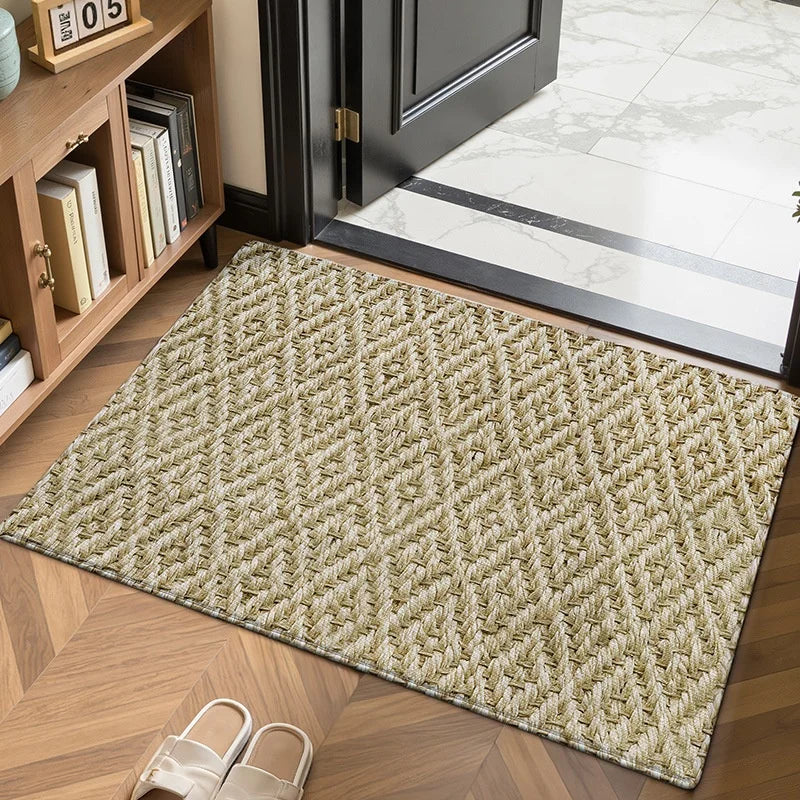 tapis moderne rayures diagonales résistant rides extérieur 40x60cm 50x80cm 60x90cm polyester beige marron vert