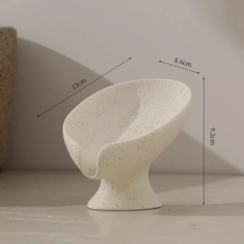 support savon pierre naturelle texture granulée minimaliste couleur beige clairintérieur décoration objet decoratif opacité