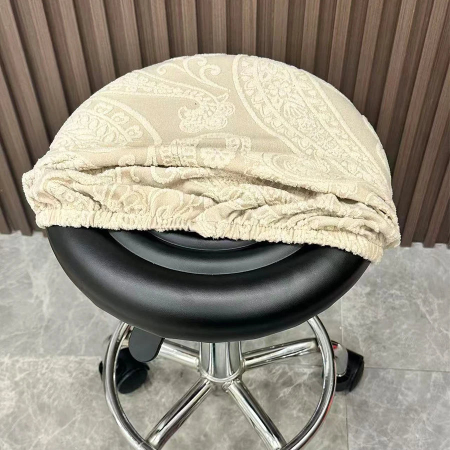couvre chef brodé velours ajustable couleur beige classique maison chambre