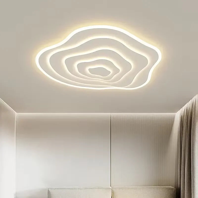 plafonnier led ultra mince spirale moderne nordique lumière blanc salon chambre