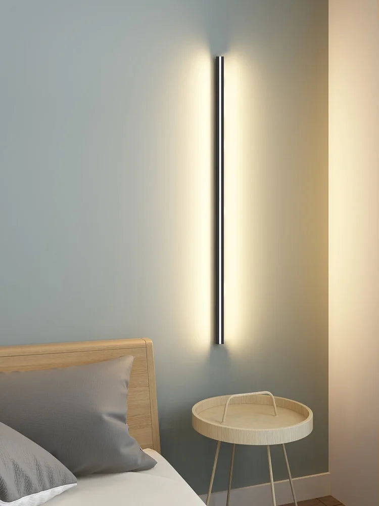 Lampes murales LED rectangulaires modernes noires blanches minimalistes 20 sources lumineuses