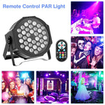 projecteur led noir dmx effet scènes professionnel 36w rgb commandes distantes