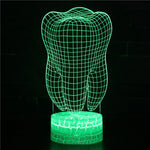 lampe led 3d illusion couleurs changeantes tactile moderne enfants bleu violet rose jaune vert