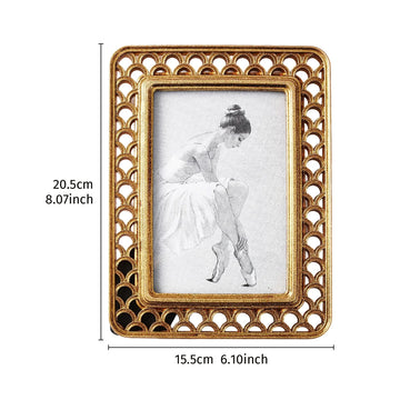 cadre photo doré argenté classique élégant support inclinable résine rectangle moderne decoration