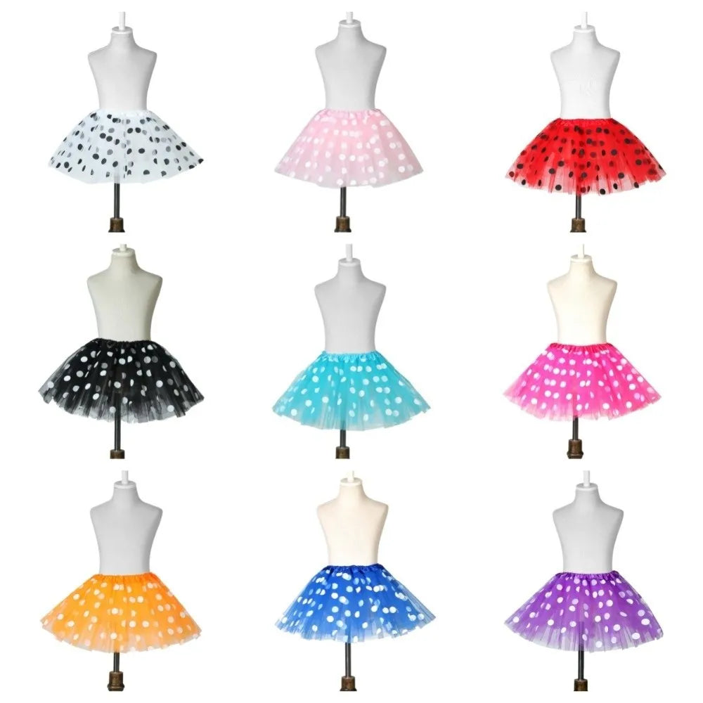 jupe tutu points classique couleur rose bleu orange violet translucide élastique femme junior été