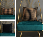 housses coussin peluche noires blanches carreaux nordique moderne 50x50cm 45x45cm 30x50cm