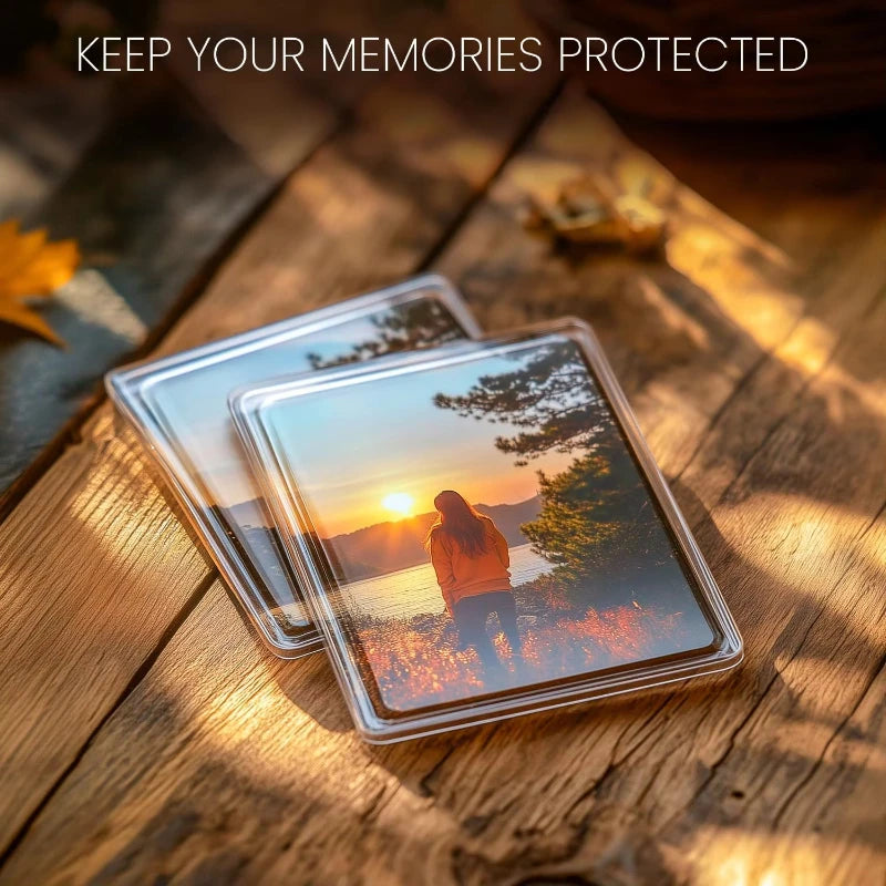 cadres photo magnétiques blanc transparent modernes minimalistes réfrigérateur 2x3 inches 12 20 40 packs