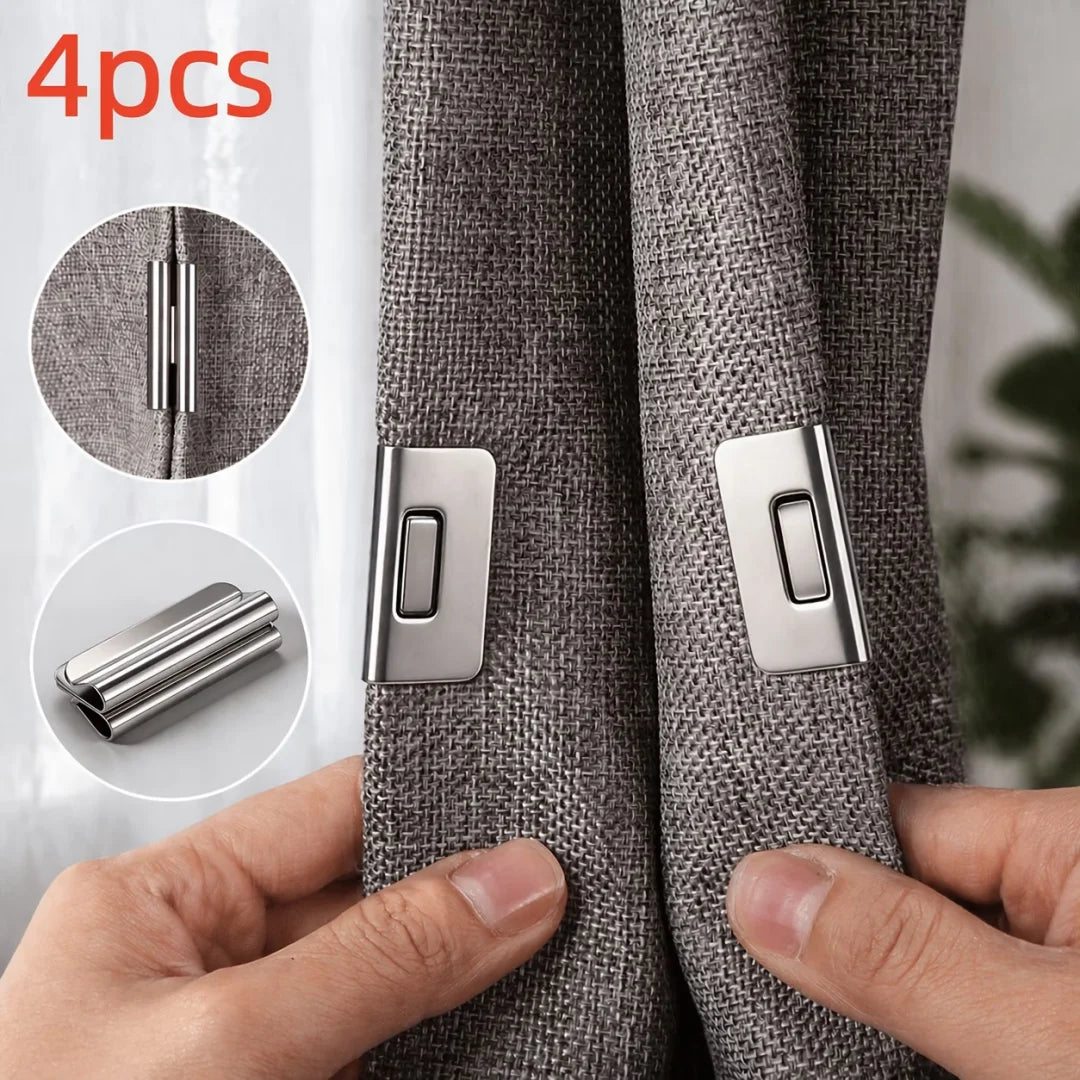 clips magnétiques rideaux argentés moderne accessoires fenêtres sans clou sans couture coupe vent confidentialité
