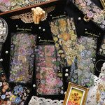 autocollants fleurs papillons rubans dorés scrapbooking diy journal filles vintage