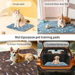tapis absorbant imperméable chien chat motif pattes coeur lavable antidérapant intérieur moderne bleu