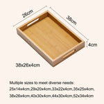 plateau carré bois marron foncé minimaliste poignées service présentation maison rustic