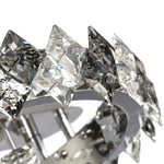 plafonnier crystal argenté moderne interrupteur bouton 2000 82000 lumens 15 30m²