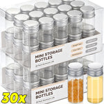 mini bouteilles verre transparentes couvercles aluminium conteneurs minimalistes pots épices rangement bijoux 5ml 7ml