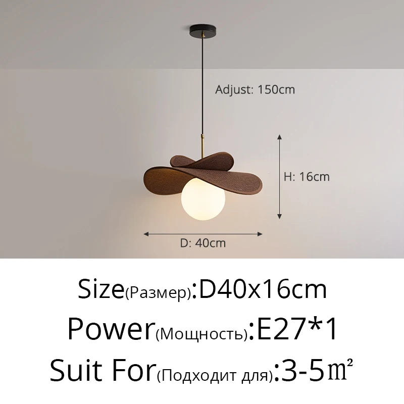 suspension lumineuse moderne marron foncé globe opaque scandinave chambre salon