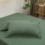taies d'oreiller simples coton polyester 48x74cm gris roseclair unis opaques lit maison