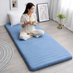Matelas mousse mémoire forme fibre polyester 90x190CM bleu rose gris moderne