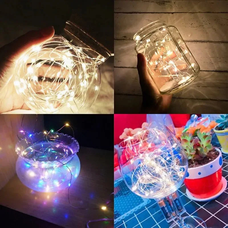 guirlandes lumineuses led blanc doré moderne decoration maison noel batteries included