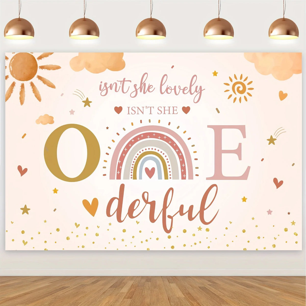Décoration murale vinyle pour événement bohème chic