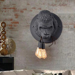 applique murale art deco sculpture animal ampoules led noir blanc vintage chambre salon étude