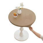 housse table moderne 60cm 80cm vert clair bleu beige élastique polyester resistant